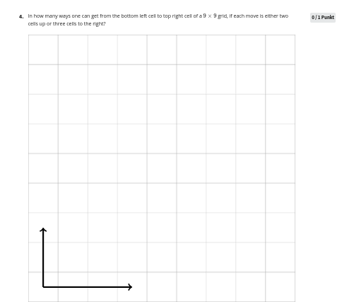 Solved In how many ways one can get from the bottom left | Chegg.com