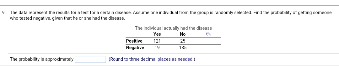 Solved The data represent the results for a test for a | Chegg.com