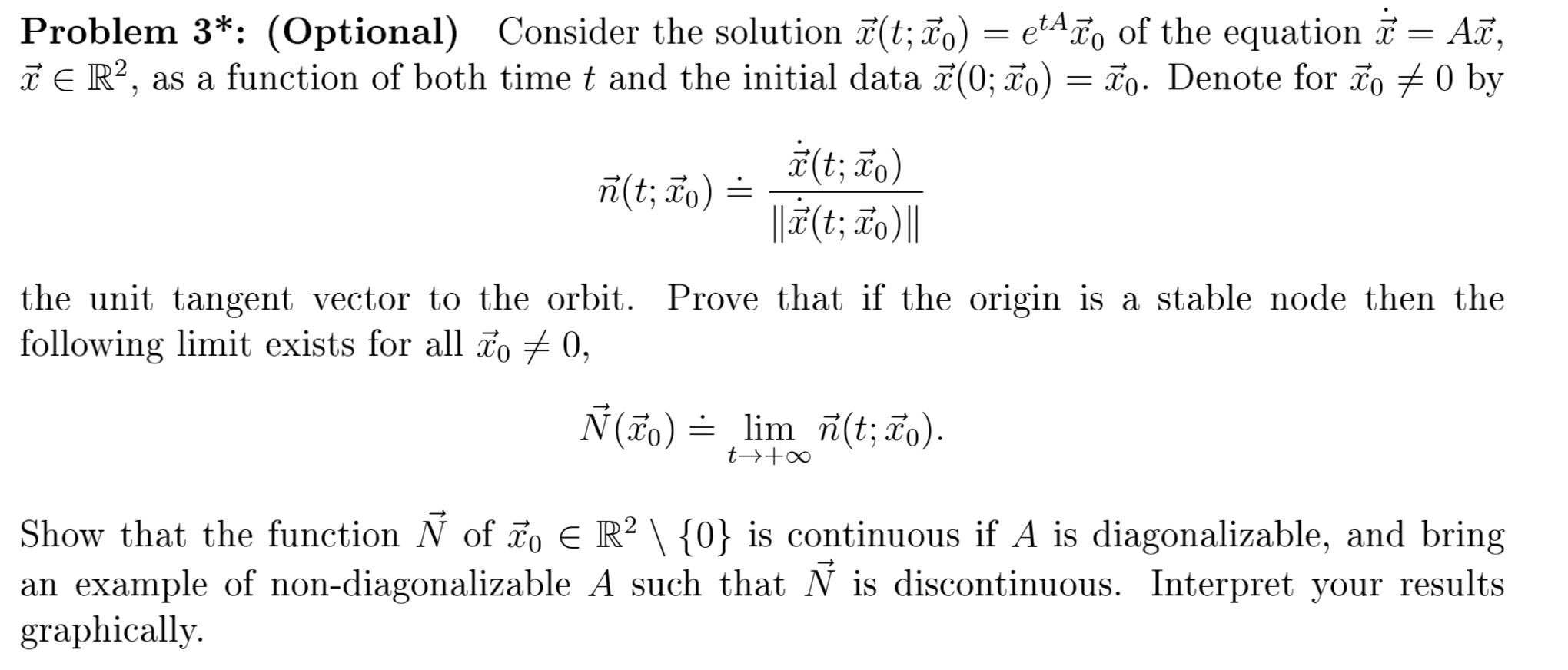 Problem 3 Optional Consider The Solution O T A Chegg Com