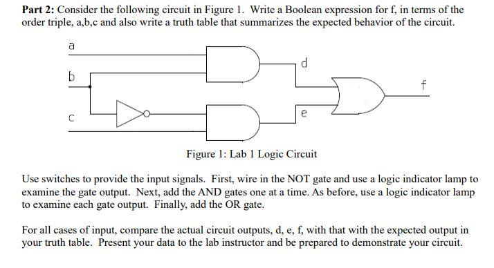 Solved Part 2: Consider the following circuit in Figure 1. | Chegg.com