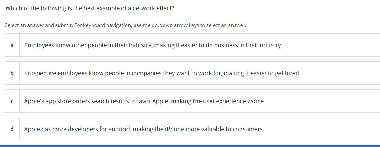 Solved Which of the following is the best example of a | Chegg.com