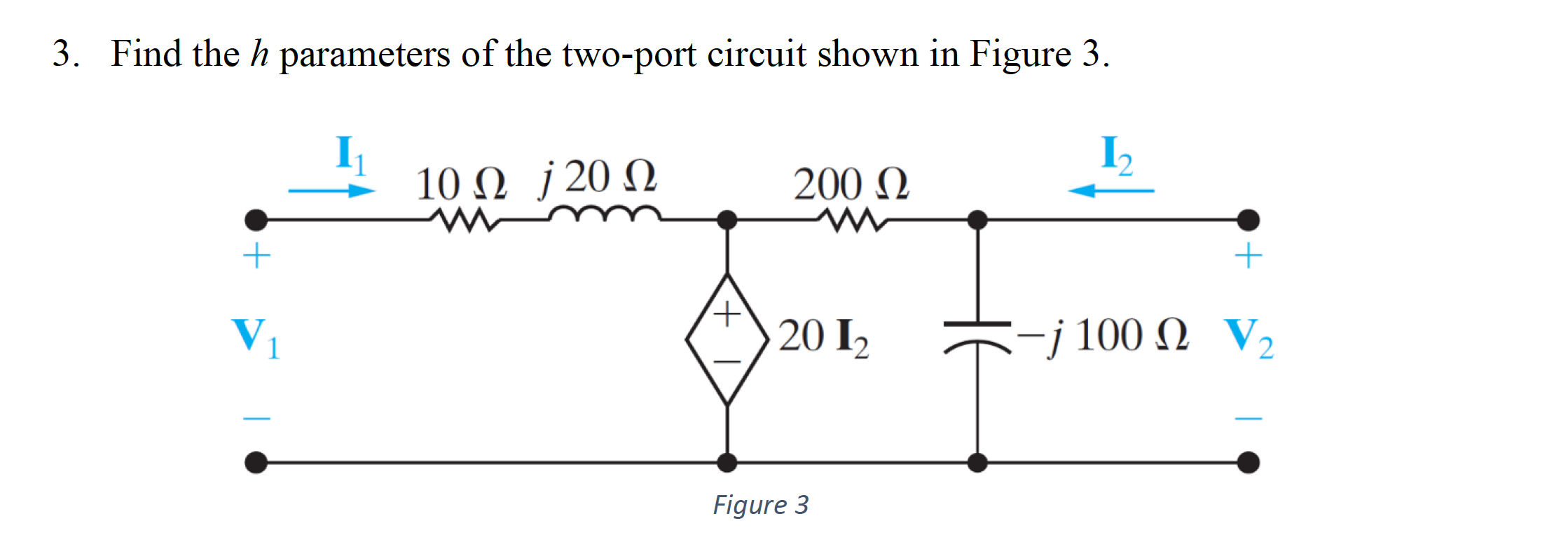 Solved 3. Find The H Parameters Of The Two-port Circuit | Chegg.com