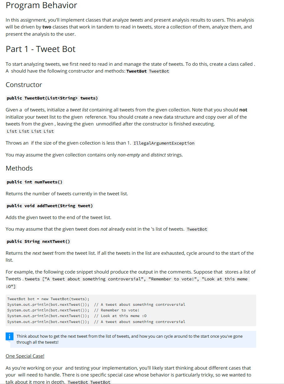 Solved Program Behavior In this assignment, you'll implement | Chegg.com
