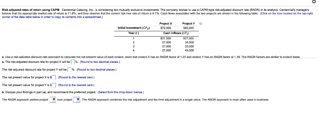 solved-risk-adjusted-rates-of-return-using-capm-centennial-chegg