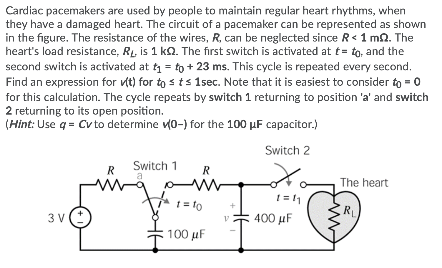 Solved Cardiac pacemakers are used by people to maintain | Chegg.com