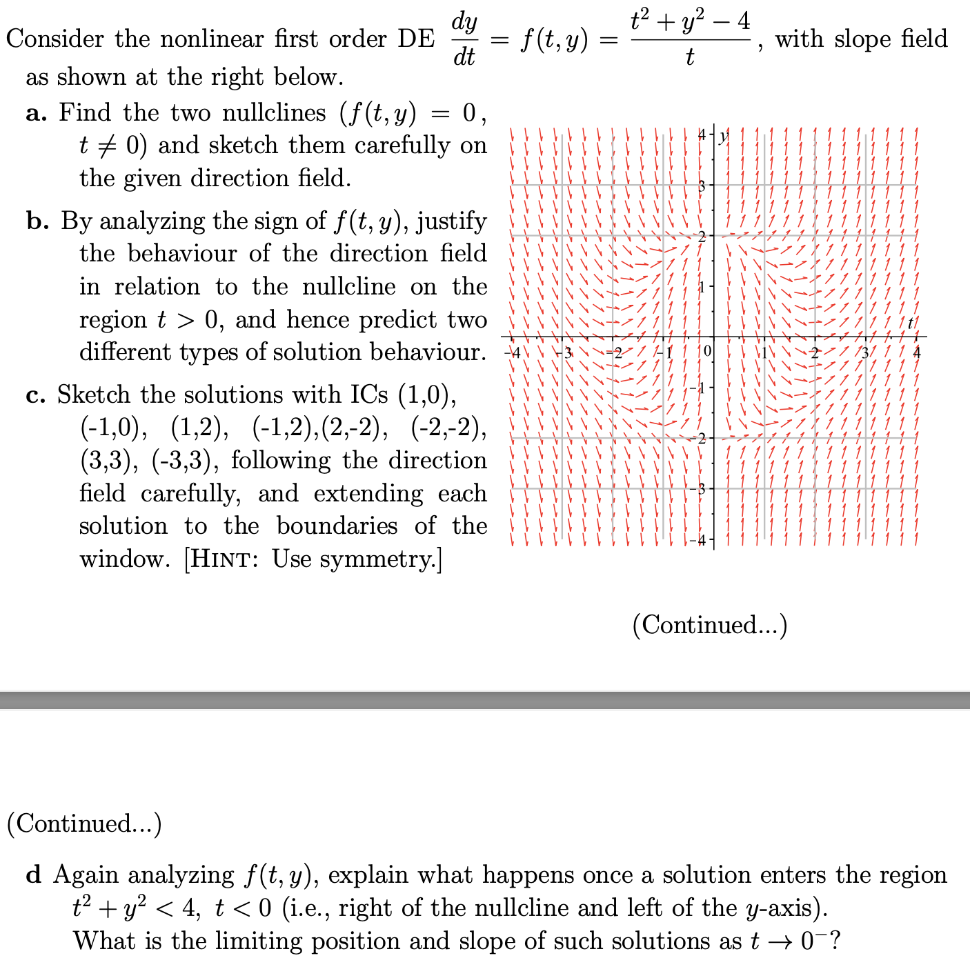 Solved Consider the nonlinear first order DE | Chegg.com