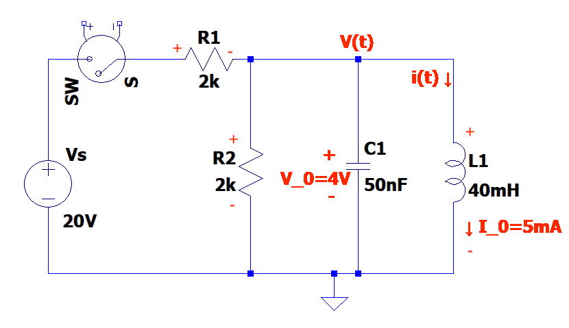 use either KCL or KVL to find the differential | Chegg.com