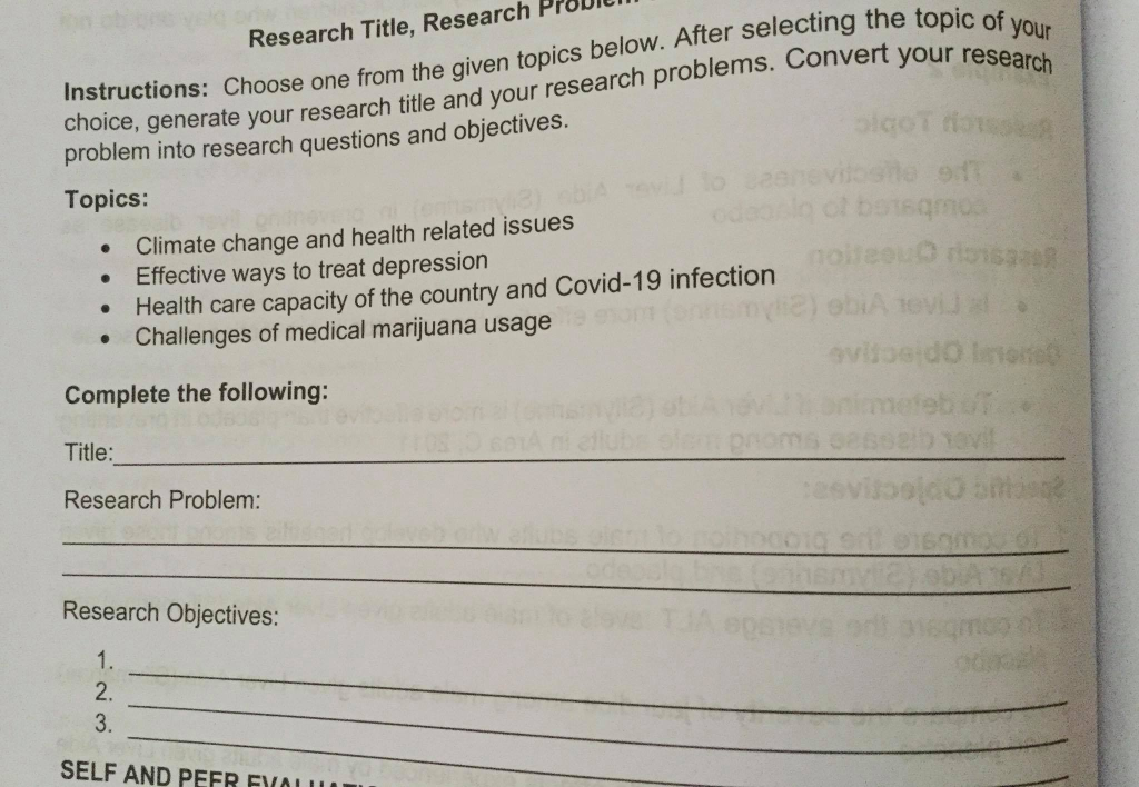 Solved Instructions: Choose One From The Given Topics Below. | Chegg.com