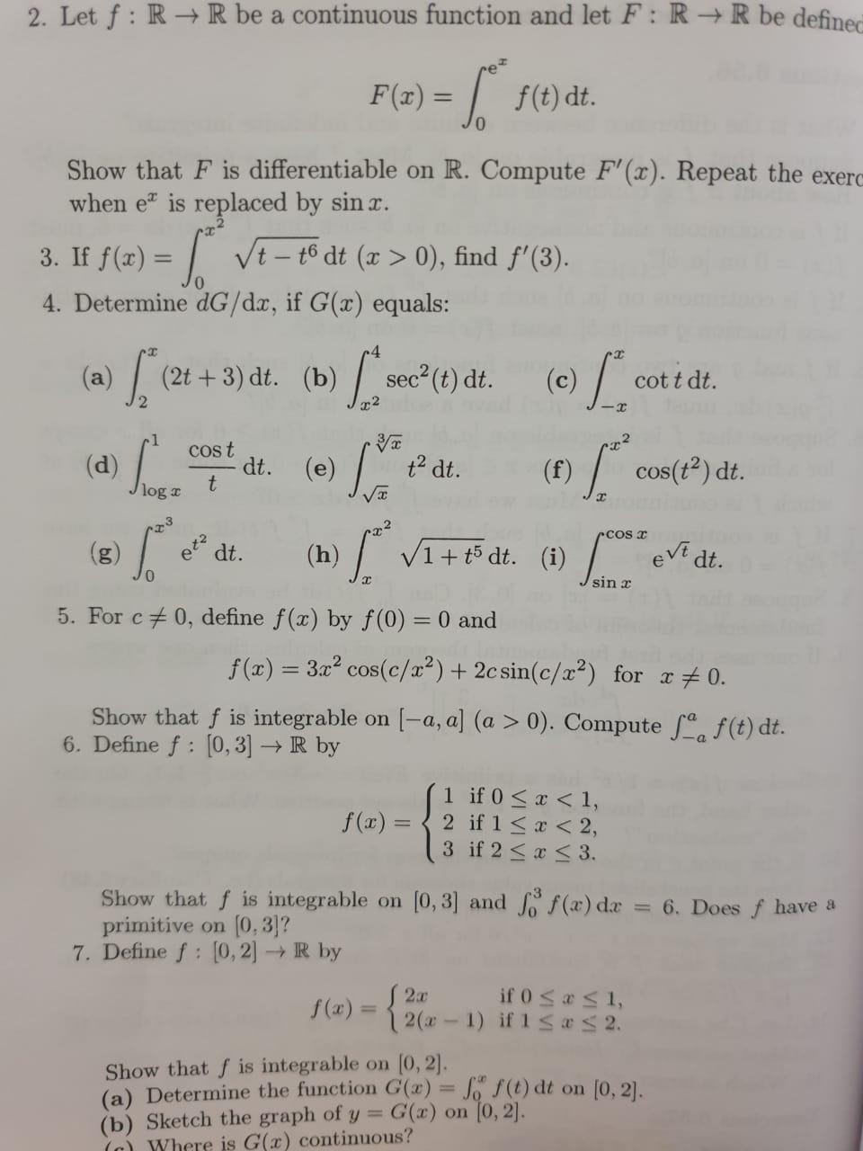 Solved E Dt 2 Let F R R Be A Continuous Function And L Chegg Com