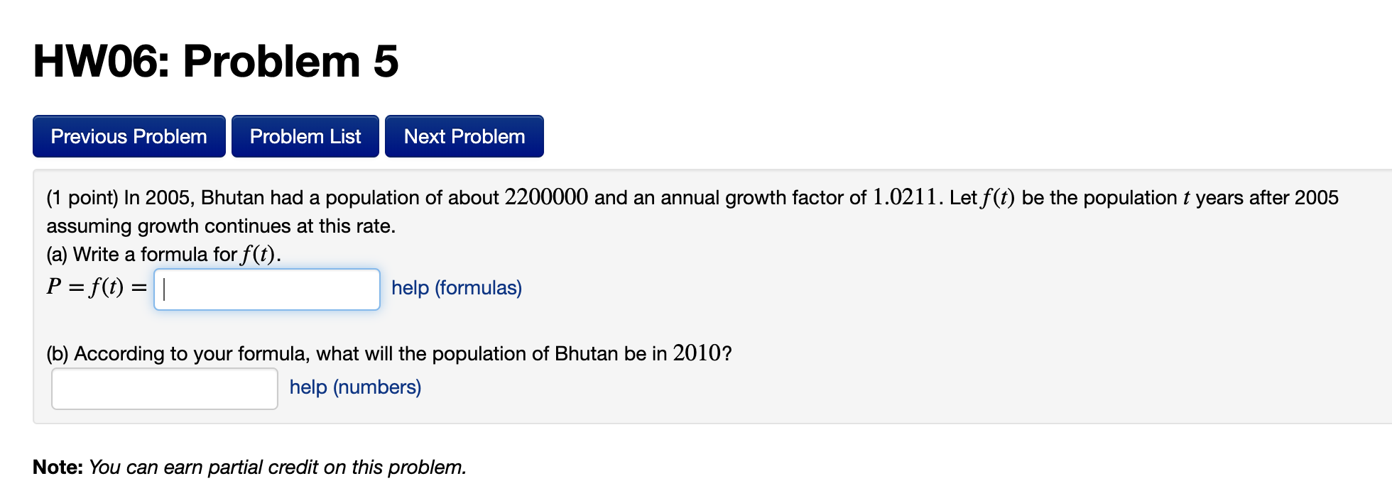 Solved HW06: Problem 5 Previous Problem Problem List Next | Chegg.com