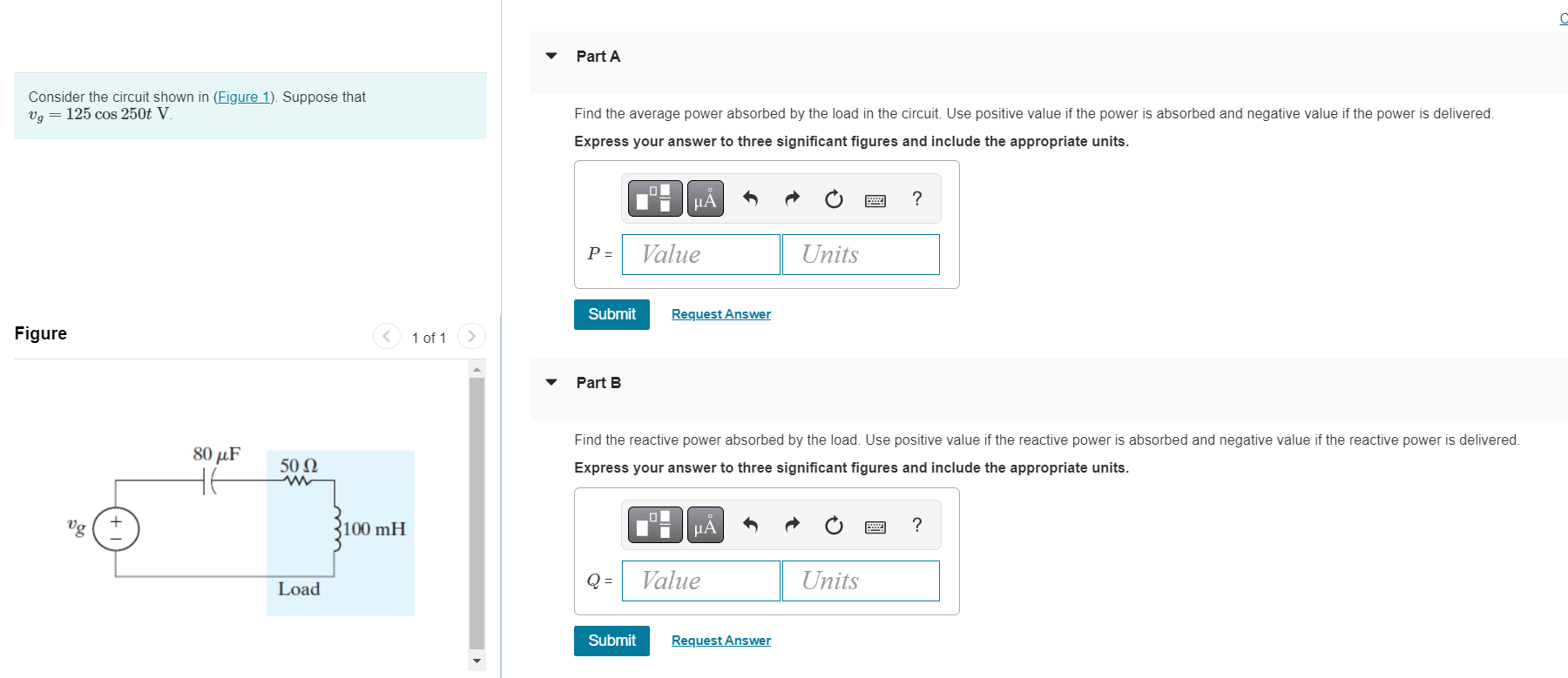 Solved C Part A Consider The Circuit Shown In (Figure 1). | Chegg.com