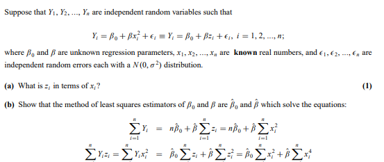 Solved Suppose That Y, Y2, , Y Are Independent Random 