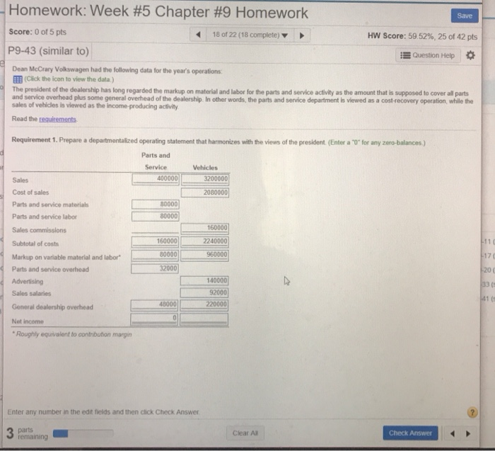 Homework: Week #5 Chapter #9 Homework Save Score: 0 | Chegg.com