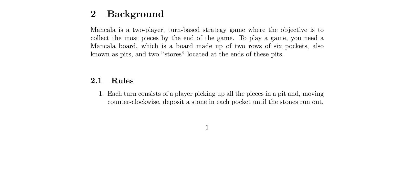 1 Summary • Develop a competitive AI for the game | Chegg.com
