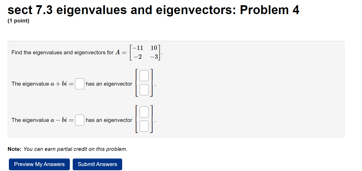 Solved sect 7.3 eigenvalues and eigenvectors: Problem 4 (1 | Chegg.com