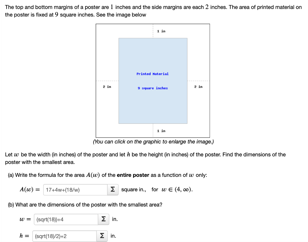 solved-the-top-and-bottom-margins-of-a-poster-are-1-inches-chegg