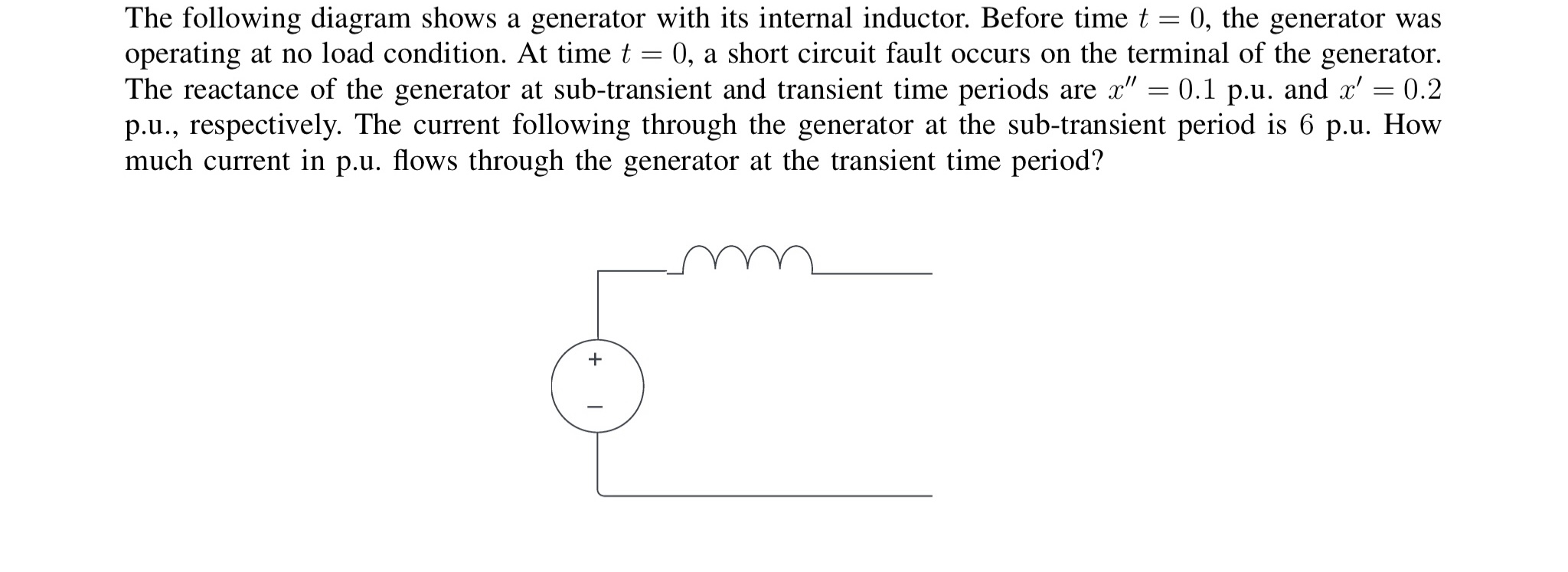 Solved The following diagram shows a generator with its | Chegg.com