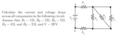 Solved Calculate the current and voltage drops across all | Chegg.com