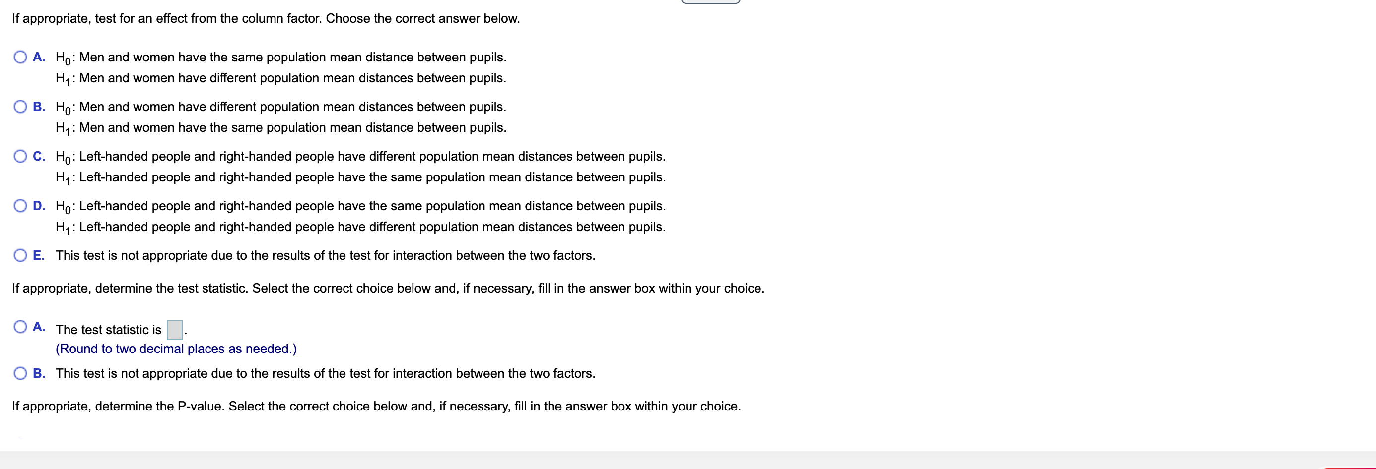 Solved The table lists distances (mm) between