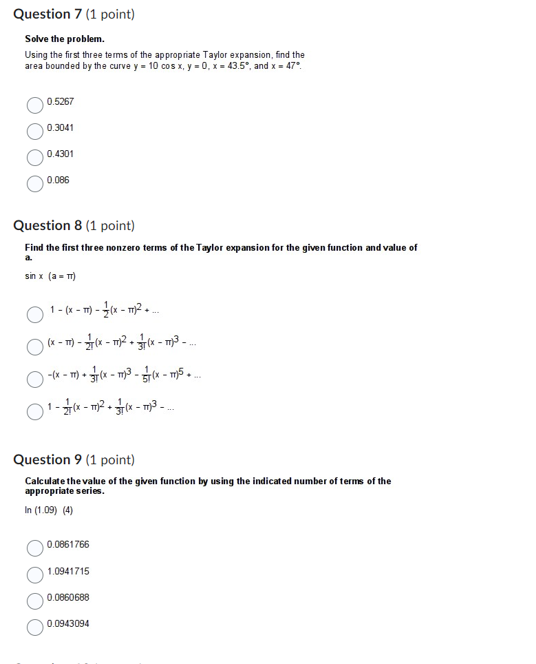 Solved Solve the problem. Using the first three terms of the | Chegg.com