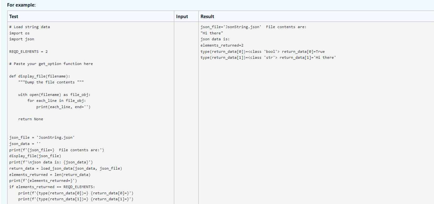 Create a function called load_json_data | Chegg.com