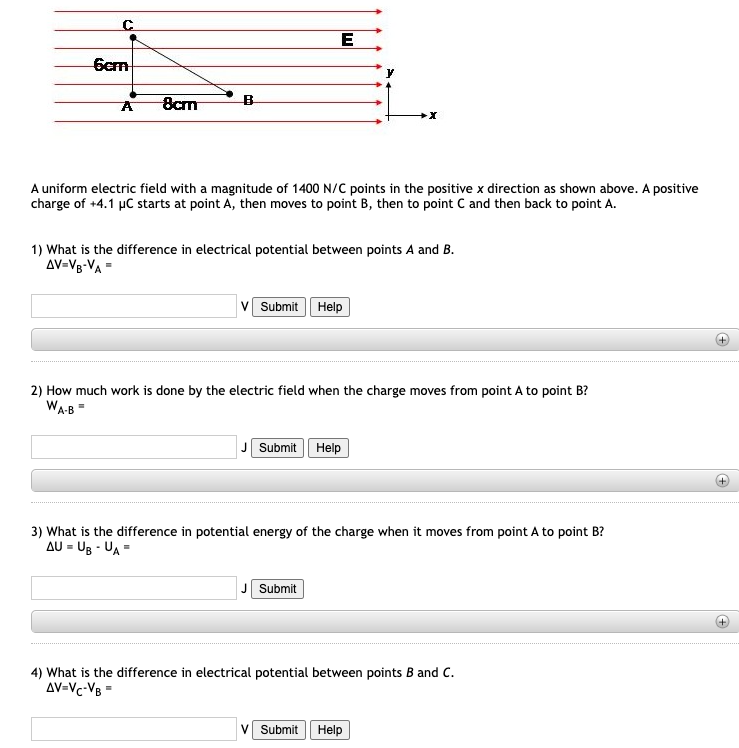 blems 18-8- 007 10-0 points The magnitude of a uniform electric field.docx