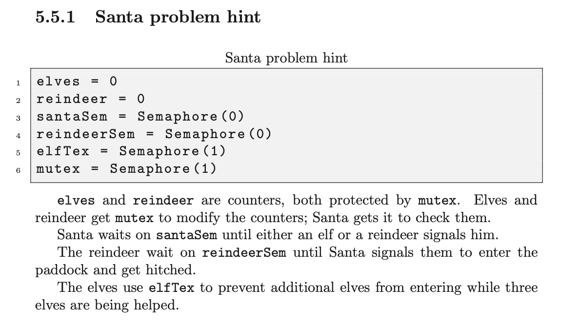 Solved 5.5 The Santa Claus Problem This Problem Is From | Chegg.Com