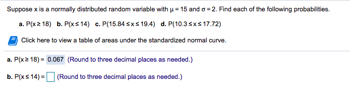 Solved Suppose x is a normally distributed random variable | Chegg.com