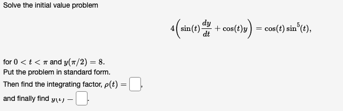 Solved Consider The Initial Value Problem 2ty' = 4y, Y(-1) = | Chegg.com