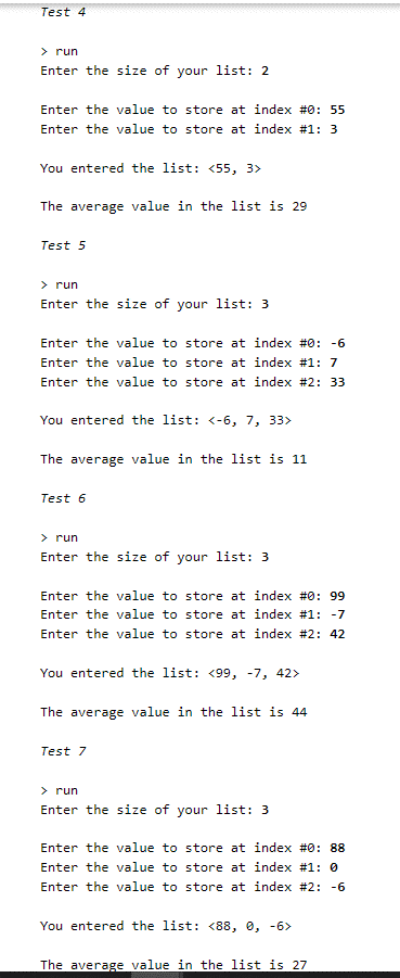 Solved Write a program that prompts the user for a list of | Chegg.com