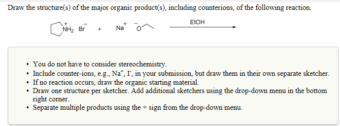 Solved Draw the structure(s) of the major organic | Chegg.com