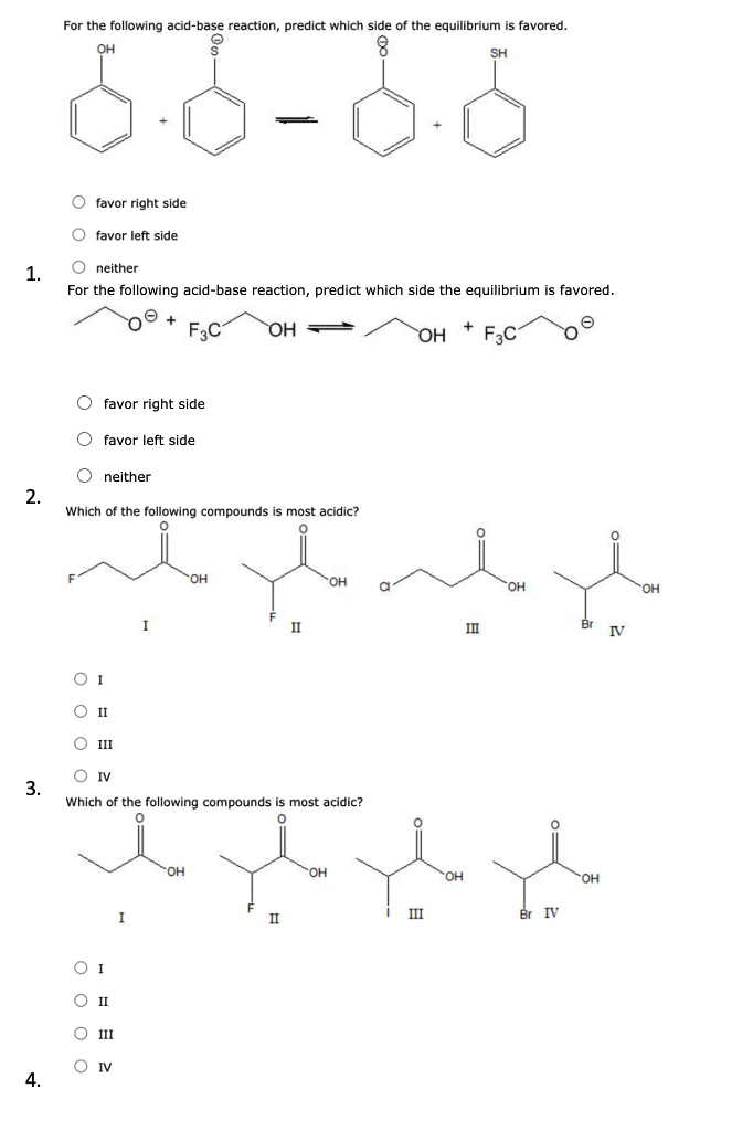 Solved For The Following Acid Base Reaction Predict Whic Chegg Com