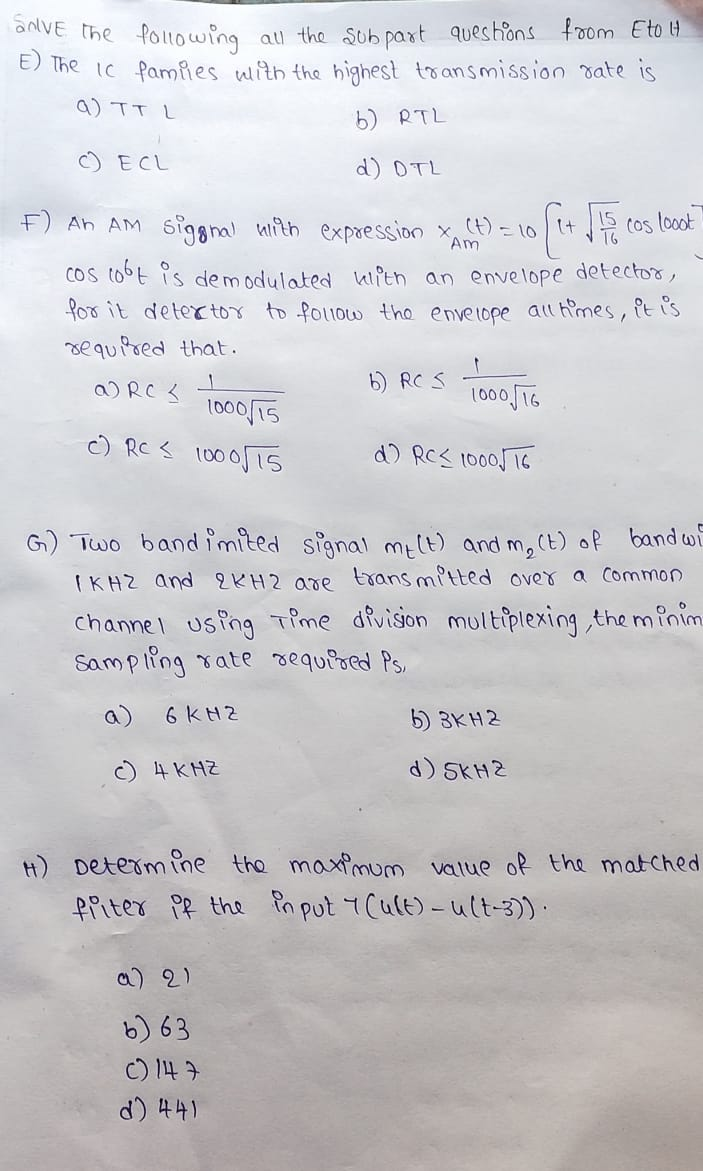 Solved anve the following all the subpart questions from Eto | Chegg.com