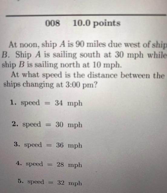 Solved At Noon, Ship A Is 90 Miles Due West Of Shif B. Ship | Chegg.com