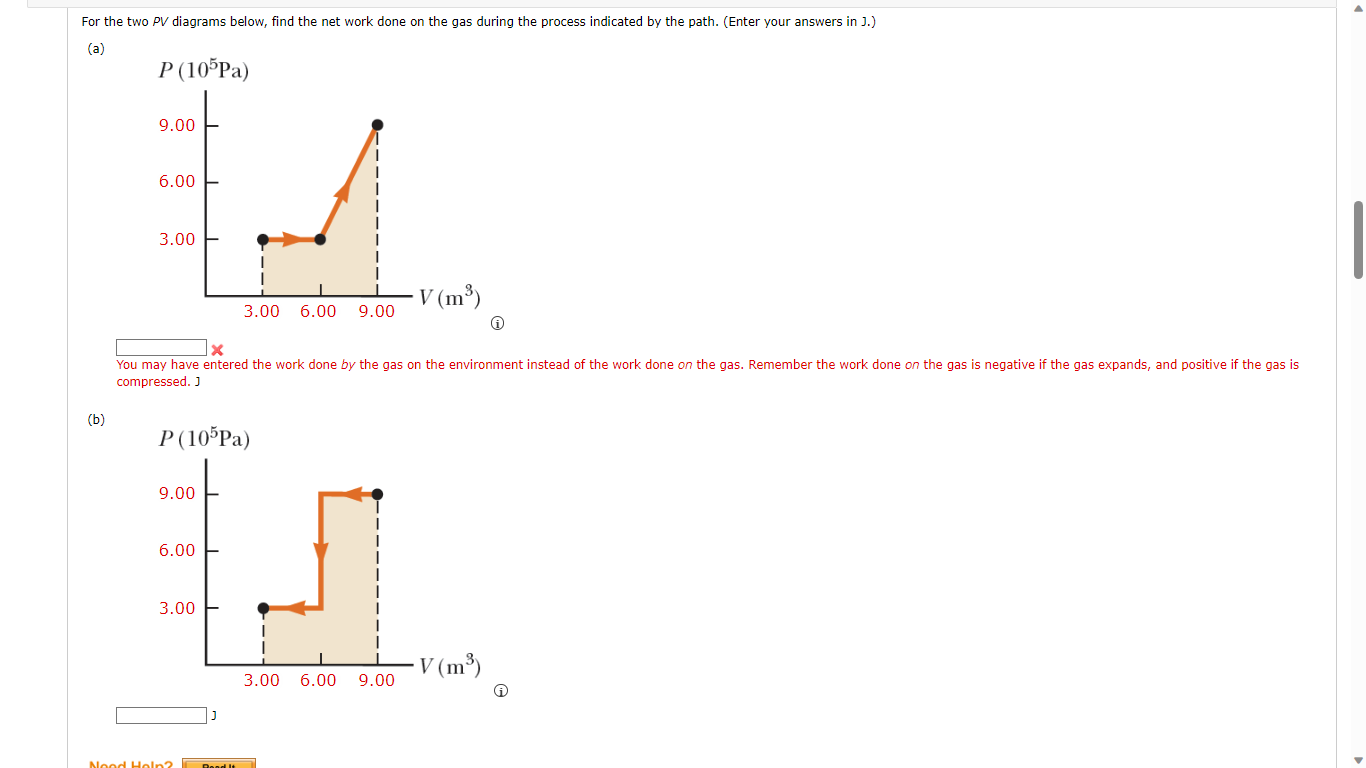 Solved For The Two PV Diagrams Below, Find The Net Work Done | Chegg.com