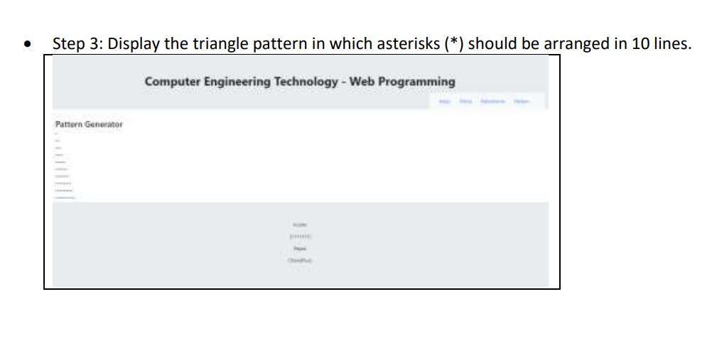 Create a web page named ‘Pattern.html’ that | Chegg.com