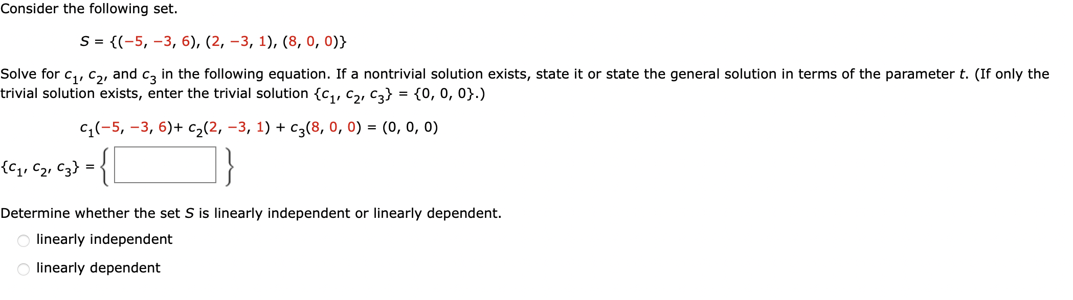 Solved Consider The Following Set. | Chegg.com