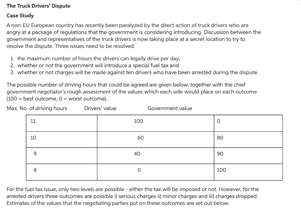 truck case study questions