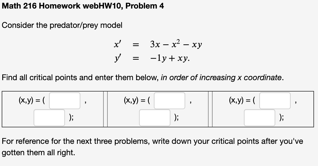 Solved Math 216 Homework WebHW10, Problem 4 Consider The | Chegg.com