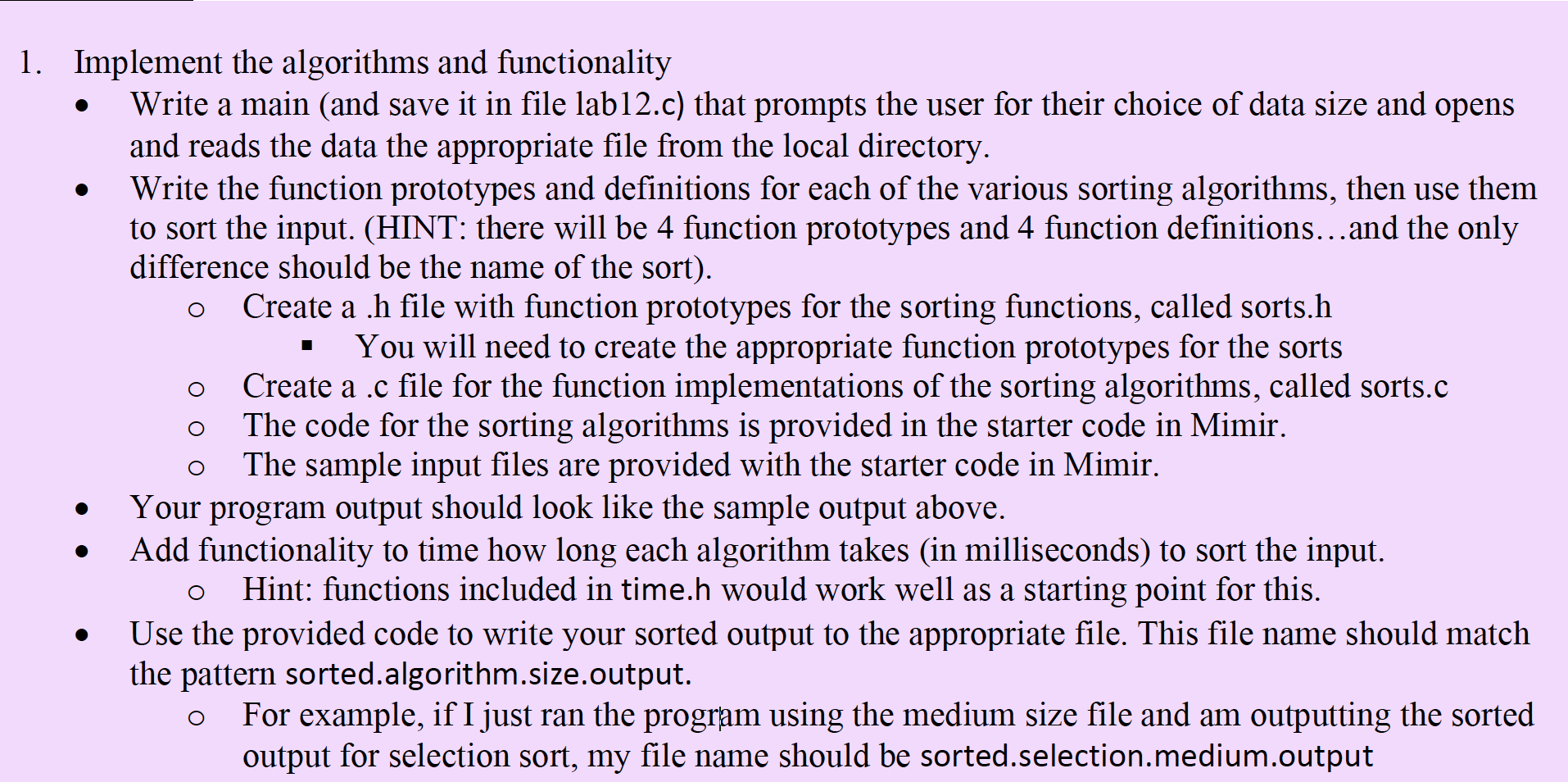 Solved This project is to experiment using four provided | Chegg.com