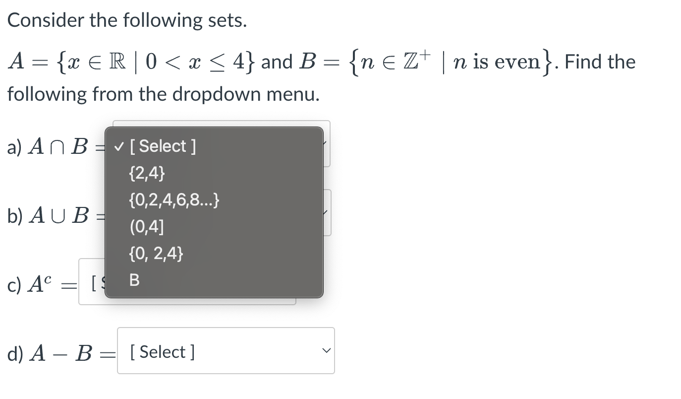 Solved Consider The Following Sets A X∈r∣0 5459