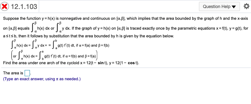Solved X 12 1 103 Question Help Suppose The Function Y Chegg Com