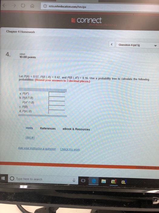 connect chapter 4 homework