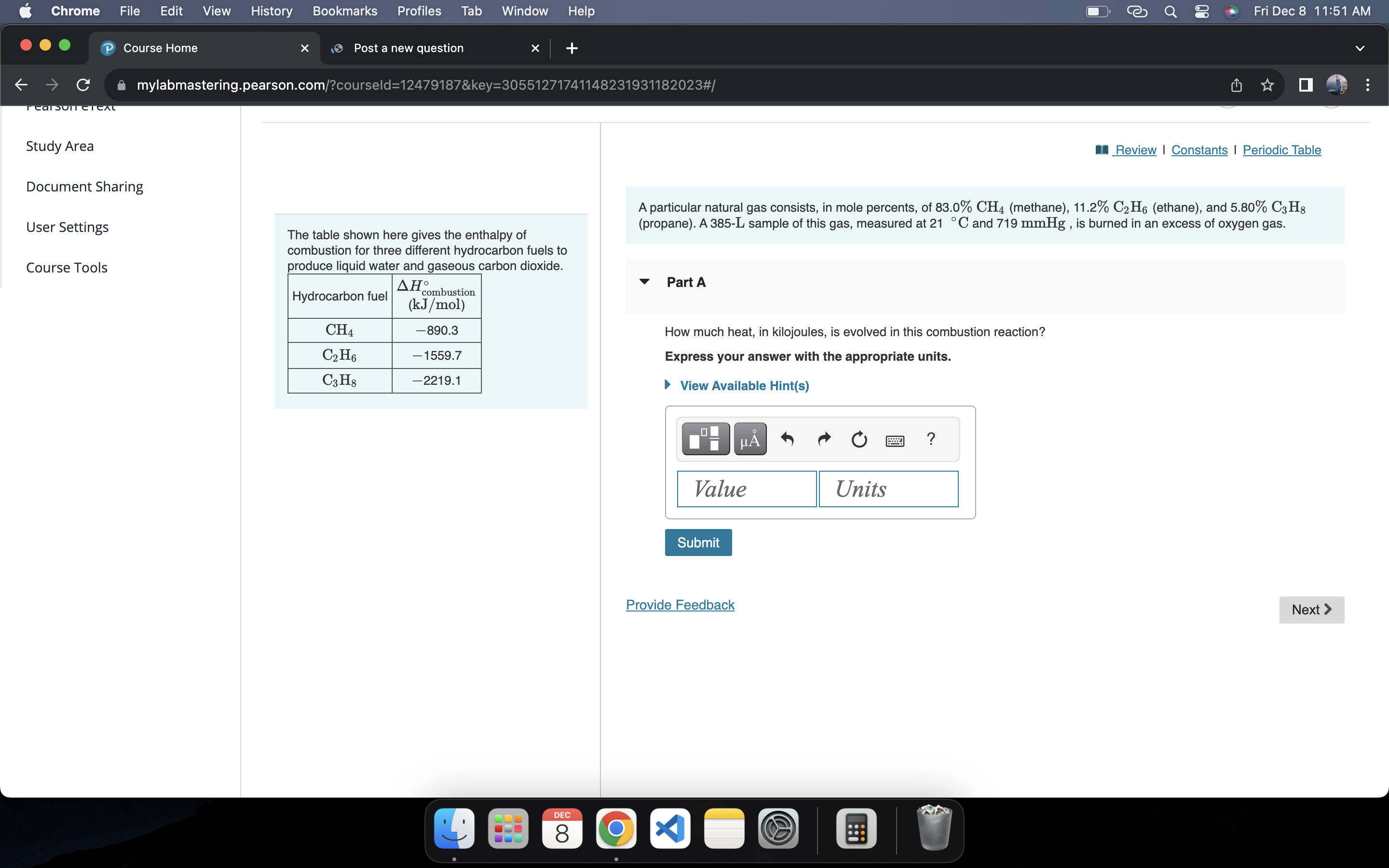 Solved Study Area Review I Constants I Periodic Table | Chegg.com