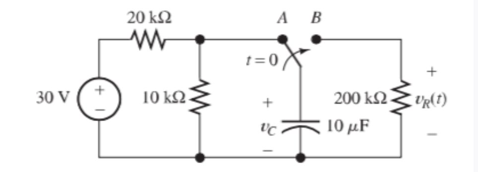 Solved Transient circuit analysis Consider the following | Chegg.com