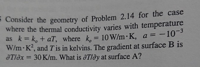 Solved Consider the where the thermal conductivity varies | Chegg.com
