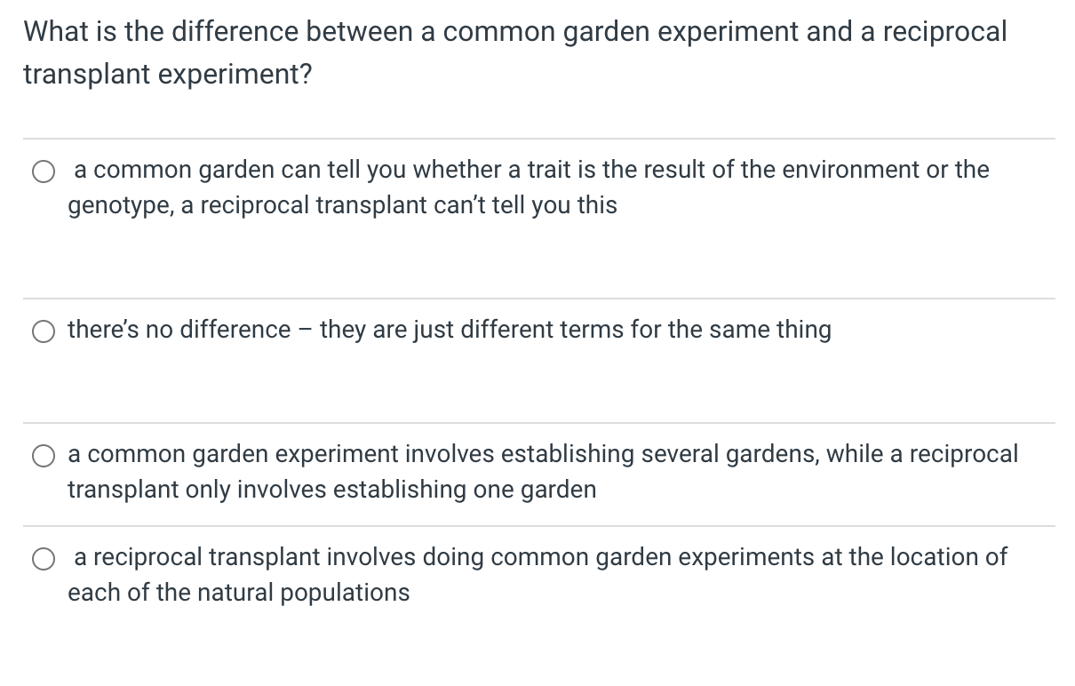 Solved What is the difference between a common garden | Chegg.com