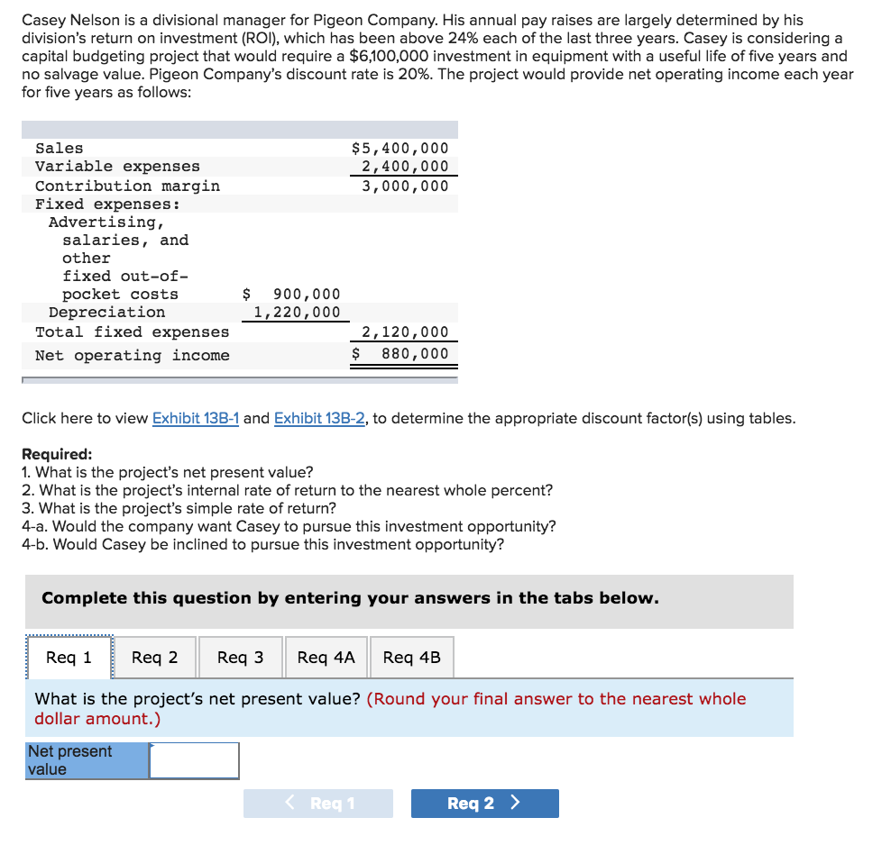 Solved Casey Nelson is a divisional manager for Pigeon