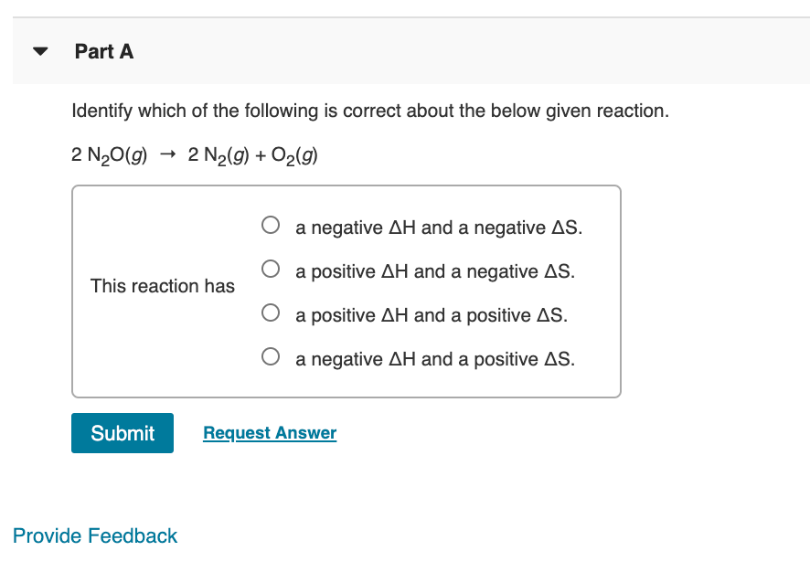 Solved Part A Why can endothermic reactions be spontaneous?