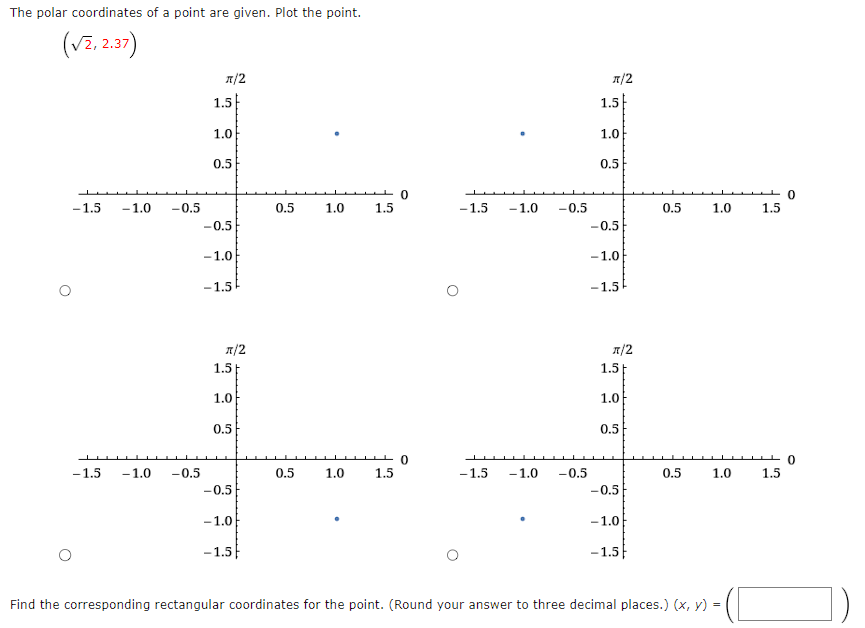 Solved The polar coordinates of a point are given. Plot the | Chegg.com